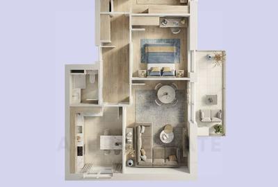 Apartament cu 3 camere decomandat în Țiglari