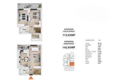 Penthouse de Vânzare – NOVUM POLITEHNICA | 3 Camere | 114 mp | Mobilat - 14