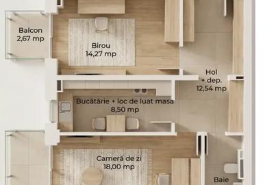 Apartament cu 3 camere decomandat în Avantgarden