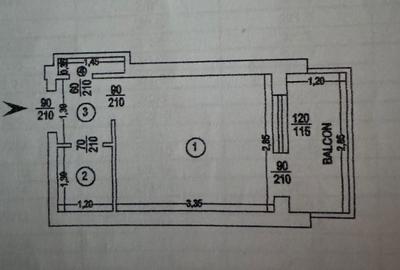 SF LAZAR - PALAS MALL - BULEVARD - GARSONIERA - ETAJ 1 - BLOC DIN 1980 FARA RISC - 12