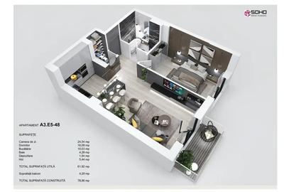 Apartament cu 2 camere în Tractorul