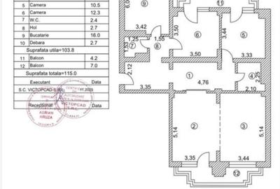 APARTAMENT 4 CAMERE  115 MP  6/8 BL MONOLIT TRANSFORMAT IN 3 CU LIVING DE 35 MP - 16