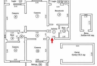 Bloc tip asociatie - zona Kiriac. 4 camere, 3 balcoane. Garaj si boxa. - 19