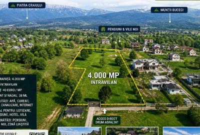 Teren Construcții intravilan de 4000 mp, în Bran