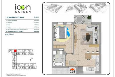 Apartament 2 camere, finalizat. Gata de predare. - 9