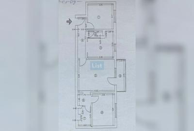 Apartament 3 camere, et. 1, str. Crișan - 6