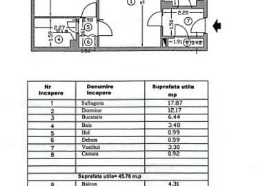 Apartament cu 2 camere semidecomandat în Theodor Pallady