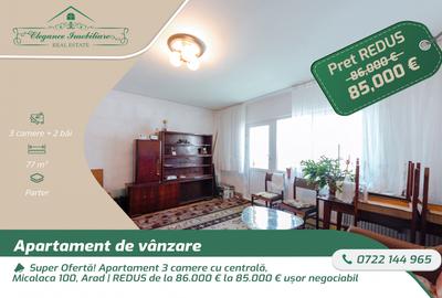 Apartament cu 3 camere decomandat, mobilat în Miorița