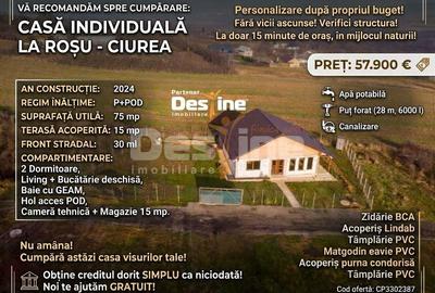 Casă individuală cu 4 camere în Ciurea