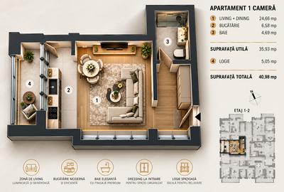 Garsoniera spatioasa - Bloc Boutique - Zona Linistita - Acces Metrou - 2