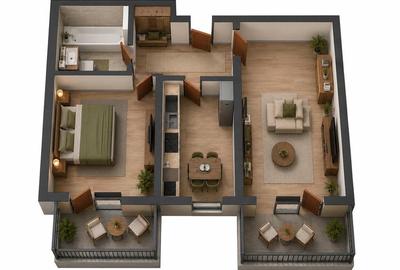 Apartament nou cu 2 camere de vanzare in Valea Adanca  cu Tva inclus - 1