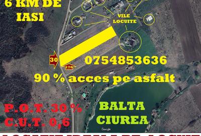 BUCIUM 6 KM DIN IASI , 1000 MP , 31000 EURO PERFECT PLAN ,LAC NATURAL APROAPE - 3