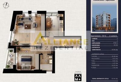 Apartament cu 2 camere decomandat în Tineretului