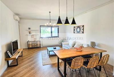 Apartament cu 2 camere semidecomandat, mobilat în Pipera