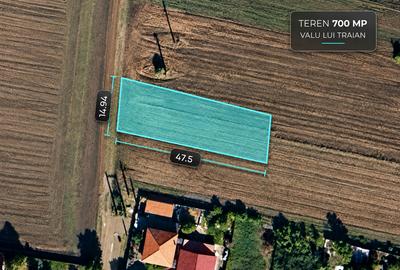 Teren intravilan 700 mp – la 25 m de case | Valu lui Traian | Comision 0 - 2