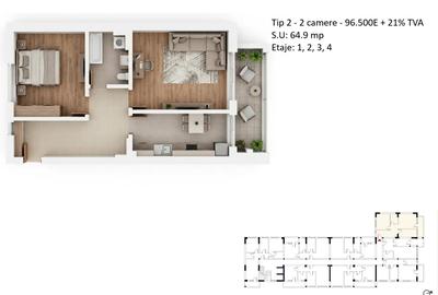 Apartamente 2 camere PLATINUM RESIDENCE Faza 3 - 2026 - Grand Arena - 10