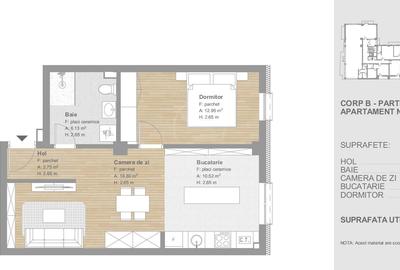 Vanzare Apartament 2 camere semidecomandat, 51 mp, Tineretului - 11