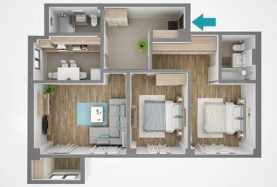 Compozitori apartament 3 camere confort lux - 11