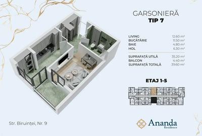 Garsonieră spațioasă - Bloc nou - Ananda Residence - 13