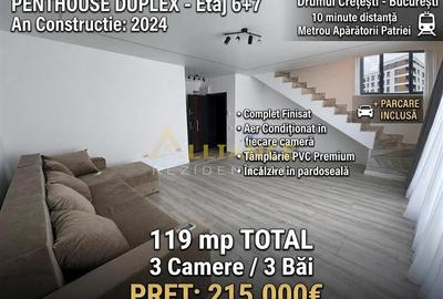 Penthouse cu 3 camere decomandat în Apărătorii Patriei
