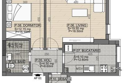 Apartament cu 2 camere decomandat în Berceni