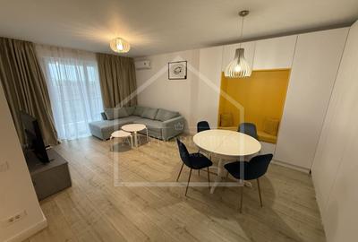 Apartament cu 2 camere semidecomandat, mobilat în Băneasa