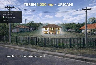 Teren intravilan 1000 mp | Deschidere 26 ml | Uricani – Miroslava - 2