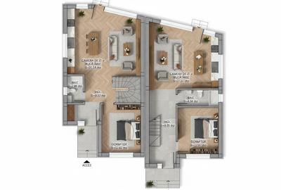 Otopeni – Vile individuale P+1+M | Design modern & clasic | Înaltă calitate - 9