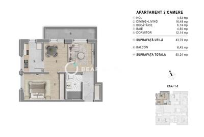 0% comision | 2 camere compact | metrou Berceni - 2