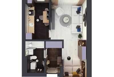 Garsoniera 1D cu gradină | HILS Titanium | Ansamblu rezidential nou - 3