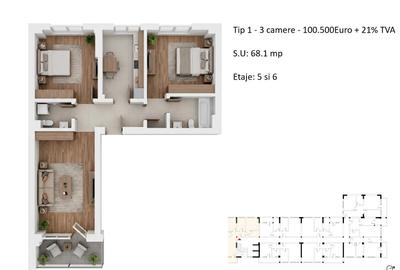 Apartamente 3 camere + Duplex | PLATINUM RESIDENCE Faza 3 - 2026 | Grand Arena - 4