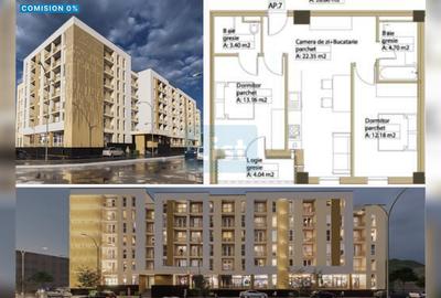 Apartament cu 3 camere decomandat în Republicii