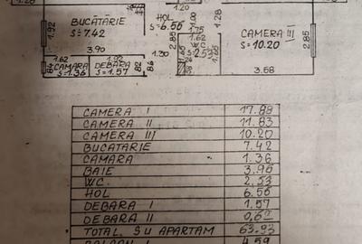 Apartament 3 camere, 2 balcoane, cartier Plopilor! - 11