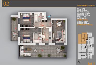 AP 3CAM DECOMANDAT + TERASA 40MP / BLOC PREMIUM. SCOALA BRAUNER! - 1