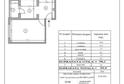 Apartament cu 2 camere decomandat, mobilat în Apărătorii Patriei