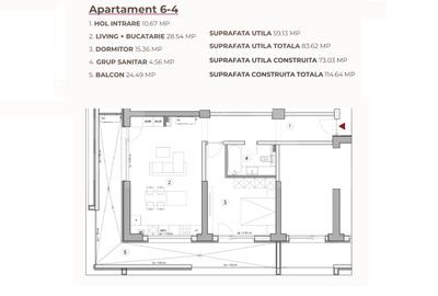 Apartament cu 2 camere decomandat în Calea Severinului