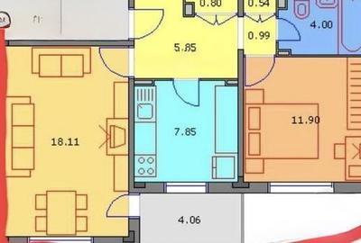 Apartament cu 2 camere decomandat în Girocului