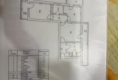 Apartament cu 3 camere semidecomandat în Crângași