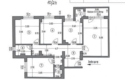 Apartament cu 4 camere decomandat în Ultracentral