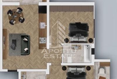 Apartament de vânzare cu 3 camere și 2 băi în Chisoda - 1