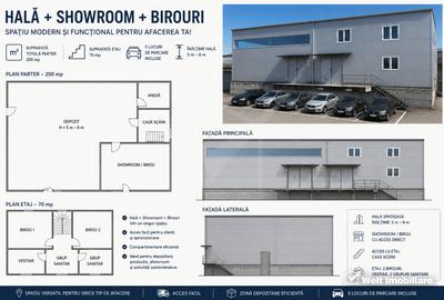 Hala 200mp +70mp birouri, vestiar, zona Lidl - Baciu - 4