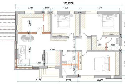 TVA inclus | Case PARTER 4 camere Trivale | Teren 465 mp | Util 120 mp - 6