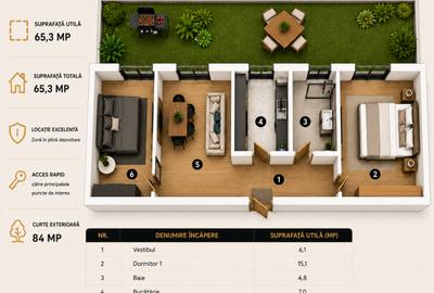 Avora Boutique Tunari, apartament 3 camere, langa Cosmopolis - 6