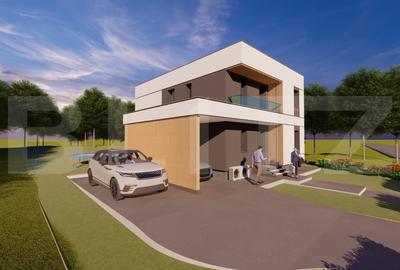 Casa moderna, la standard NZEB, 800 mp teren, Sopor - 1