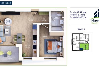 Apartament cu 2 camere decomandat în Mehala