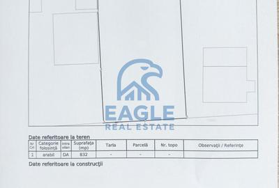 Teren Construcții intravilan de 832 mp, în 23 August