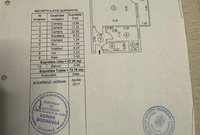 3 Camere 2 Băi  Suprafață 72 mp Mobilat Utilat -5 minute Metrou Favorit - 13