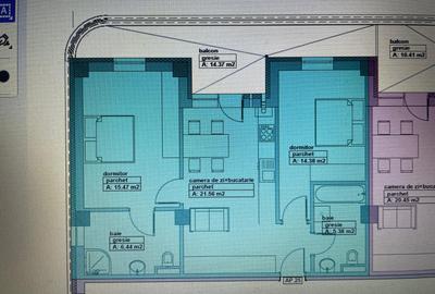 Apartament cu 2 camere decomandat în Republicii