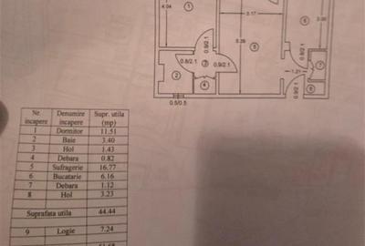 Apartament cu 2 camere semidecomandat în Tătărași