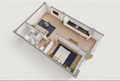 Apartament cu 2 camere decomandat în Aeroport